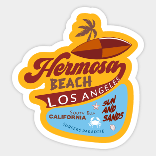 Hermosa Beach Vintage Sticker